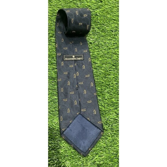 ERMENEGILDO ZEGNA Men's 100% Silk Necktie ITALY Luxury Abstract - Picture 7 of 14